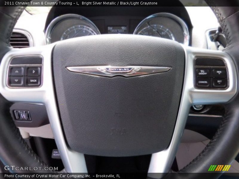 Bright Silver Metallic / Black/Light Graystone 2011 Chrysler Town & Country Touring - L