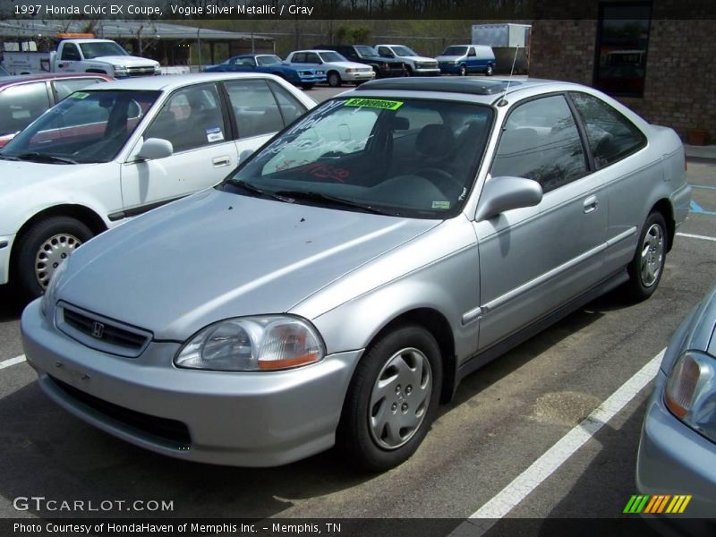 Vogue Silver Metallic / Gray 1997 Honda Civic EX Coupe