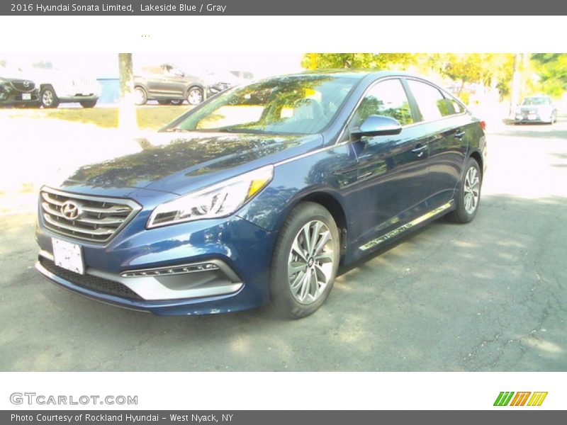 Lakeside Blue / Gray 2016 Hyundai Sonata Limited