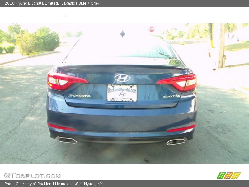 Lakeside Blue / Gray 2016 Hyundai Sonata Limited