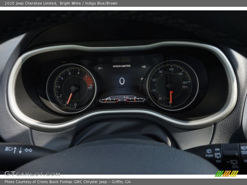Bright White / Indigo Blue/Brown 2016 Jeep Cherokee Limited