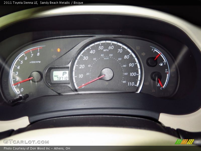 Sandy Beach Metallic / Bisque 2011 Toyota Sienna LE