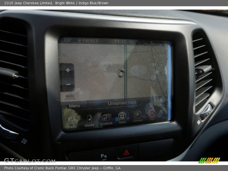 Bright White / Indigo Blue/Brown 2016 Jeep Cherokee Limited