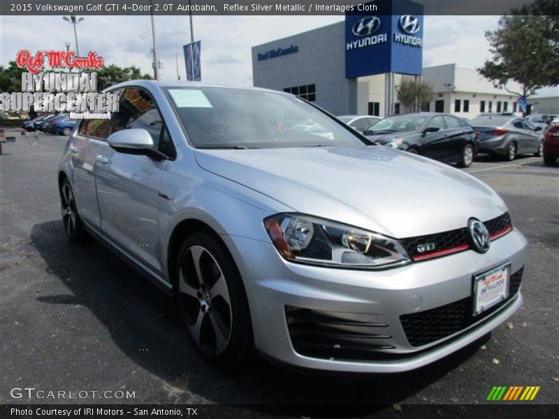 Reflex Silver Metallic / Interlagos Cloth 2015 Volkswagen Golf GTI 4-Door 2.0T Autobahn