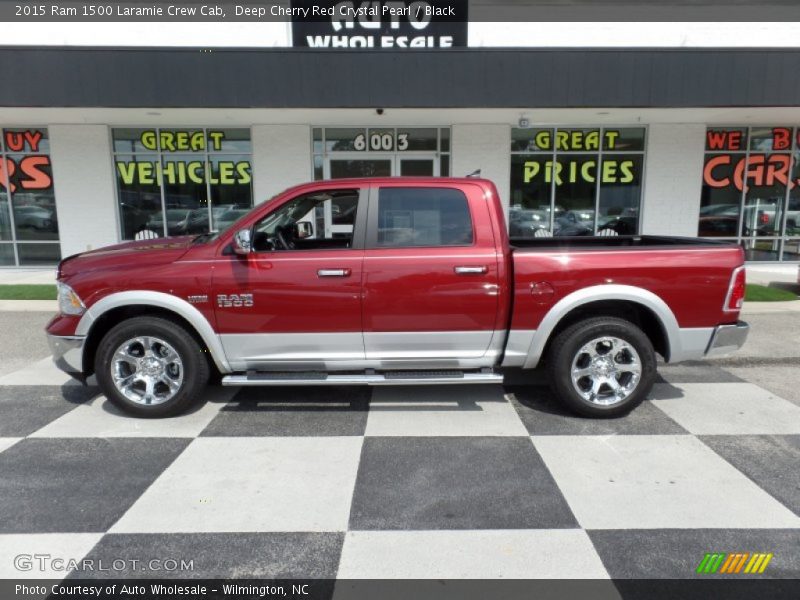 Deep Cherry Red Crystal Pearl / Black 2015 Ram 1500 Laramie Crew Cab