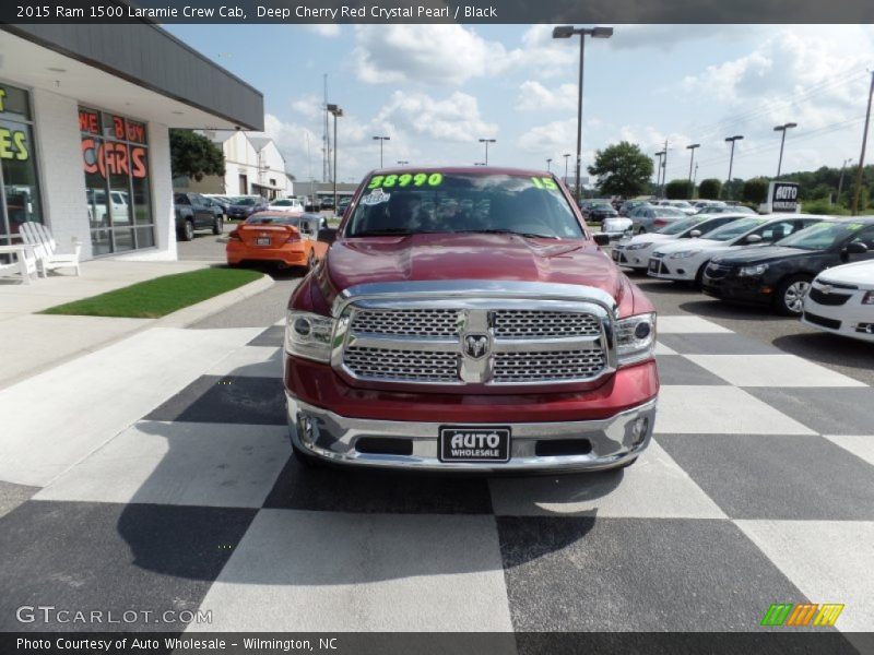 Deep Cherry Red Crystal Pearl / Black 2015 Ram 1500 Laramie Crew Cab