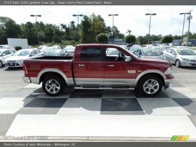 Deep Cherry Red Crystal Pearl / Black 2015 Ram 1500 Laramie Crew Cab