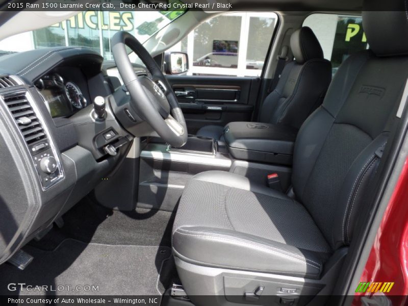 Deep Cherry Red Crystal Pearl / Black 2015 Ram 1500 Laramie Crew Cab
