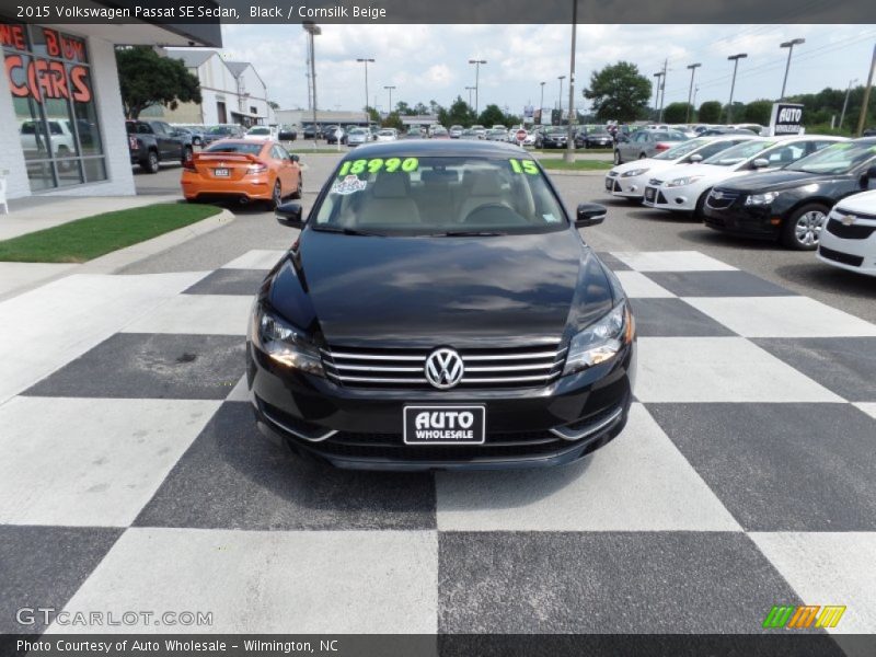 Black / Cornsilk Beige 2015 Volkswagen Passat SE Sedan