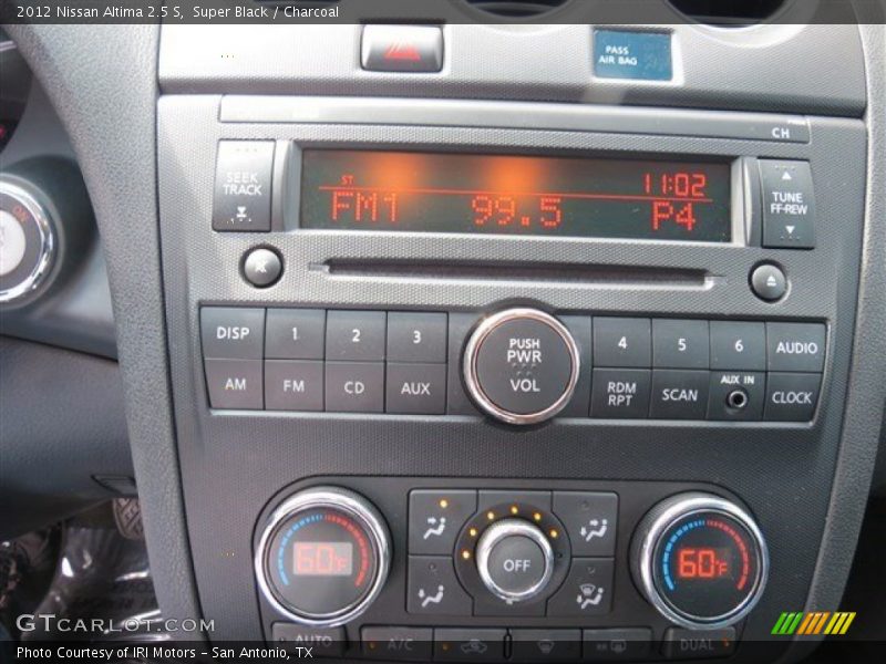 Super Black / Charcoal 2012 Nissan Altima 2.5 S