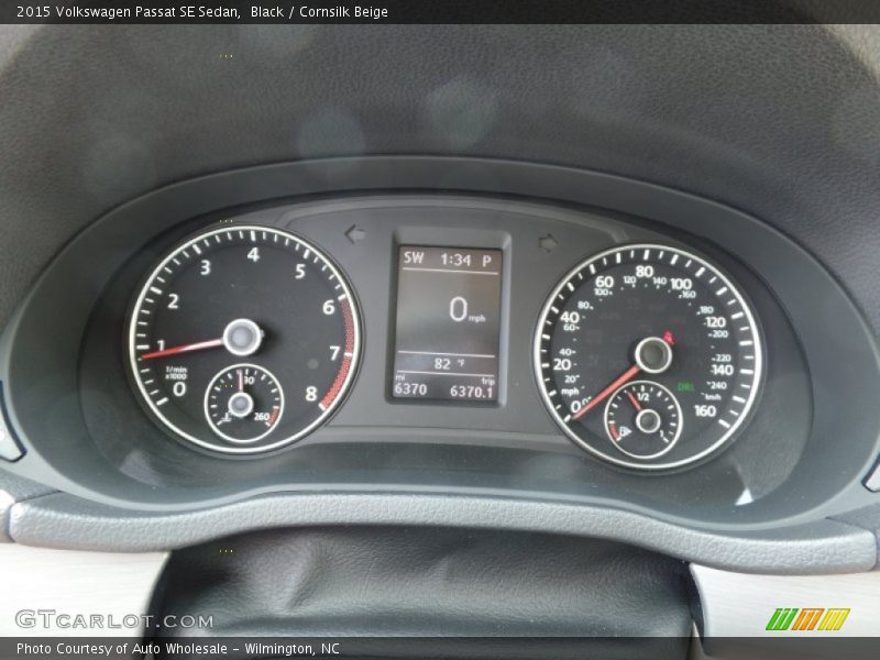 Black / Cornsilk Beige 2015 Volkswagen Passat SE Sedan