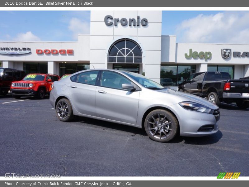 Billet Silver Metallic / Black 2016 Dodge Dart SE