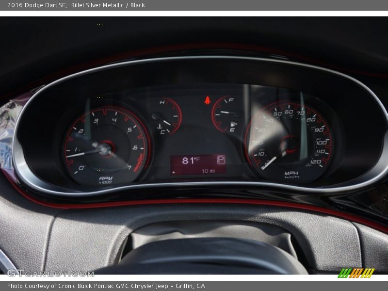 Billet Silver Metallic / Black 2016 Dodge Dart SE