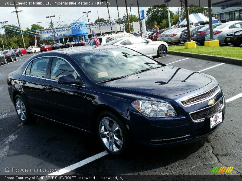 Imperial Blue Metallic / Titanium 2011 Chevrolet Malibu LT