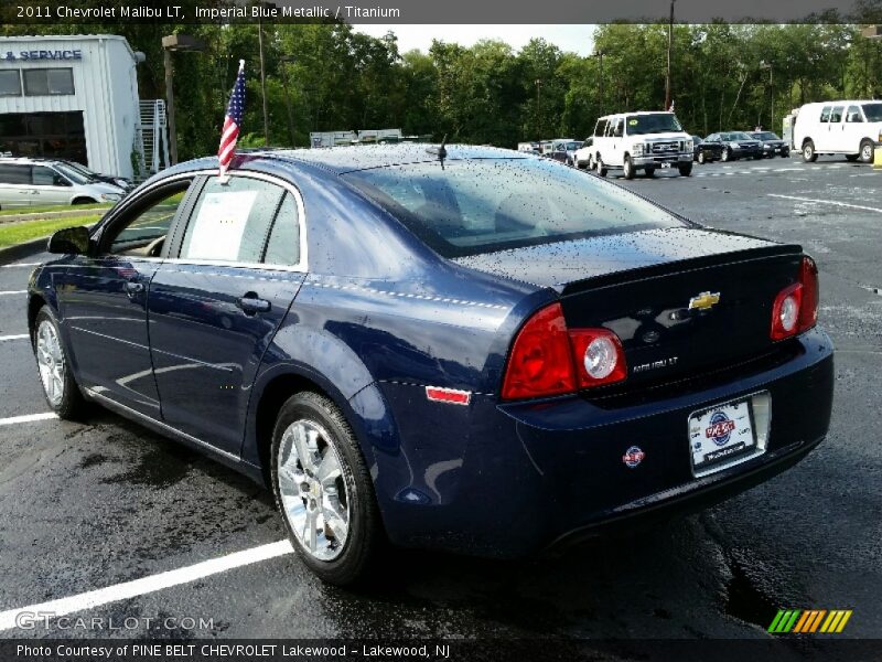 Imperial Blue Metallic / Titanium 2011 Chevrolet Malibu LT
