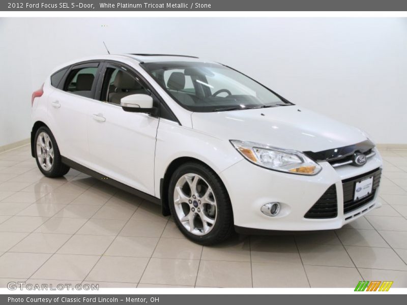 White Platinum Tricoat Metallic / Stone 2012 Ford Focus SEL 5-Door