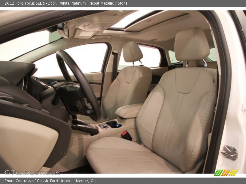 White Platinum Tricoat Metallic / Stone 2012 Ford Focus SEL 5-Door