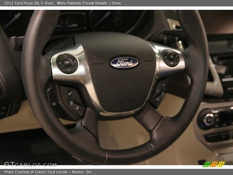 White Platinum Tricoat Metallic / Stone 2012 Ford Focus SEL 5-Door