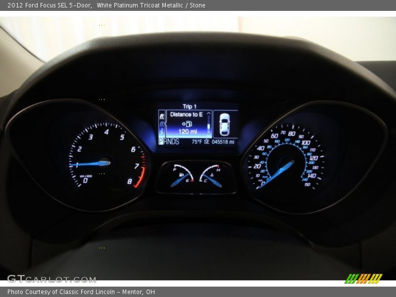 White Platinum Tricoat Metallic / Stone 2012 Ford Focus SEL 5-Door
