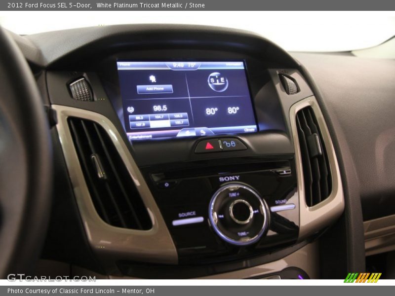 White Platinum Tricoat Metallic / Stone 2012 Ford Focus SEL 5-Door