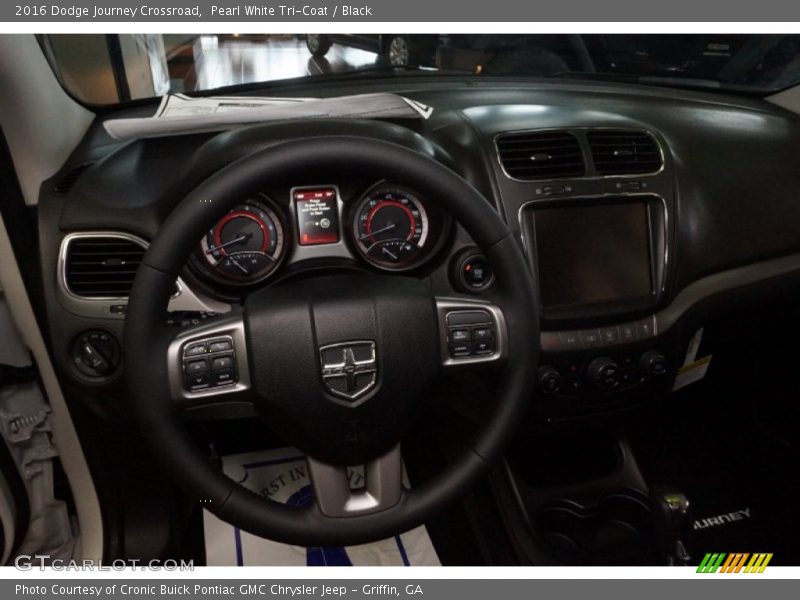 Pearl White Tri-Coat / Black 2016 Dodge Journey Crossroad