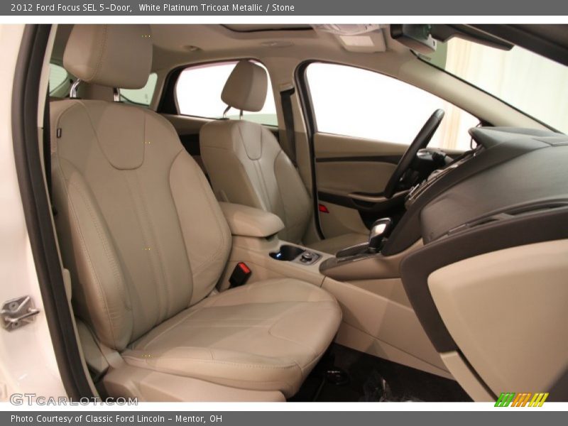 White Platinum Tricoat Metallic / Stone 2012 Ford Focus SEL 5-Door