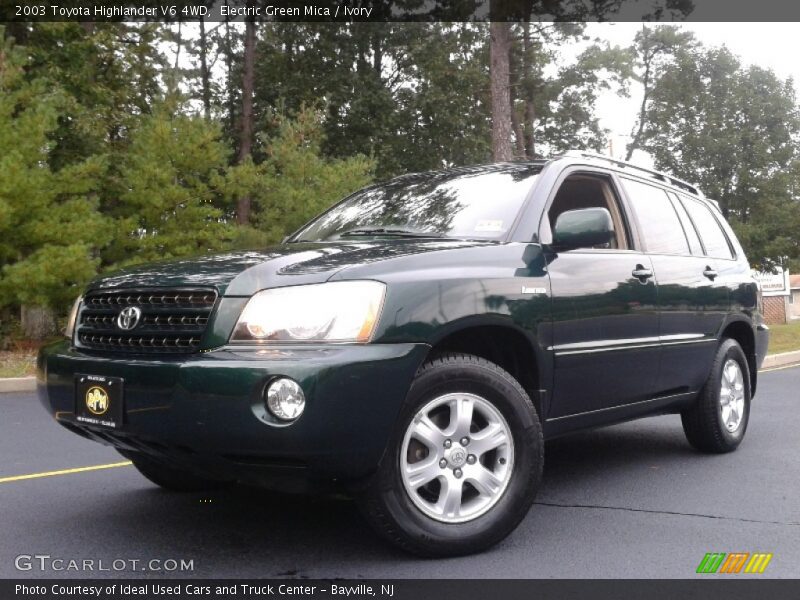 Electric Green Mica / Ivory 2003 Toyota Highlander V6 4WD
