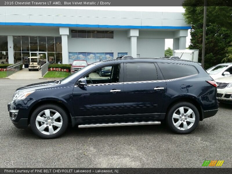 Blue Velvet Metallic / Ebony 2016 Chevrolet Traverse LT AWD