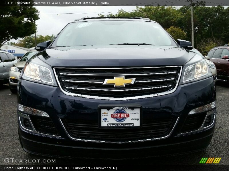 Blue Velvet Metallic / Ebony 2016 Chevrolet Traverse LT AWD