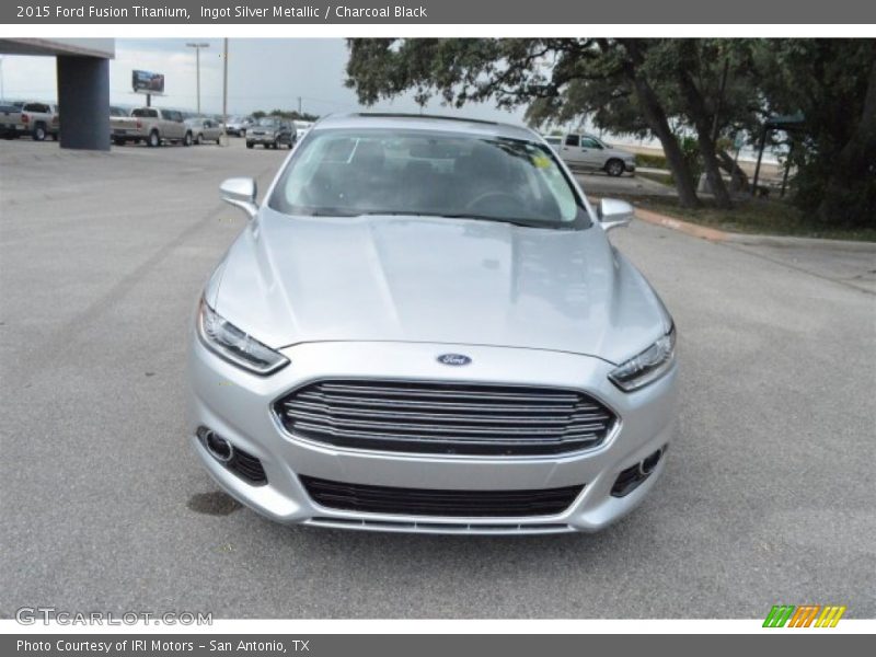 Ingot Silver Metallic / Charcoal Black 2015 Ford Fusion Titanium