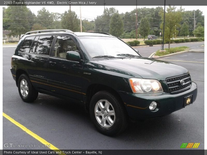 Electric Green Mica / Ivory 2003 Toyota Highlander V6 4WD