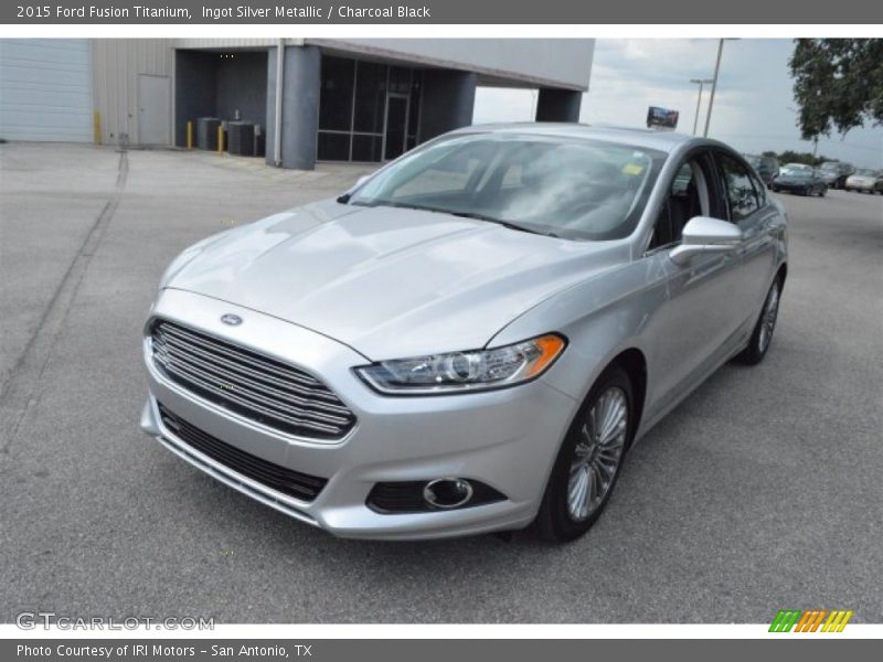 Ingot Silver Metallic / Charcoal Black 2015 Ford Fusion Titanium
