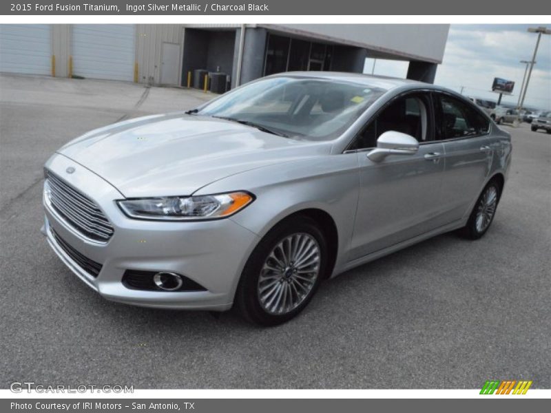 Ingot Silver Metallic / Charcoal Black 2015 Ford Fusion Titanium