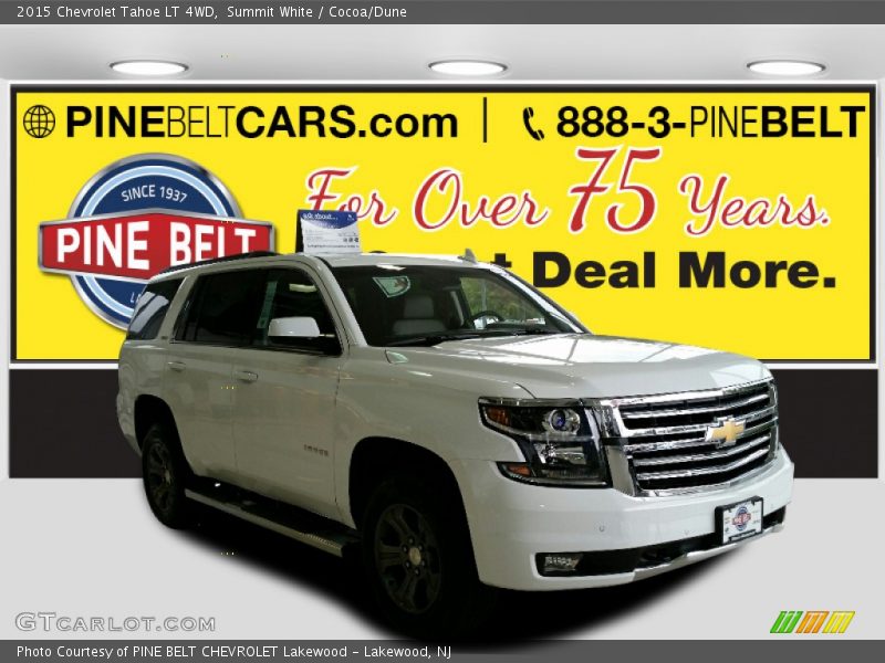Summit White / Cocoa/Dune 2015 Chevrolet Tahoe LT 4WD