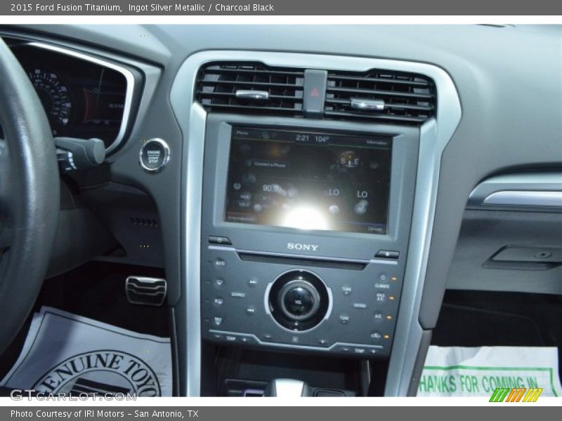 Ingot Silver Metallic / Charcoal Black 2015 Ford Fusion Titanium