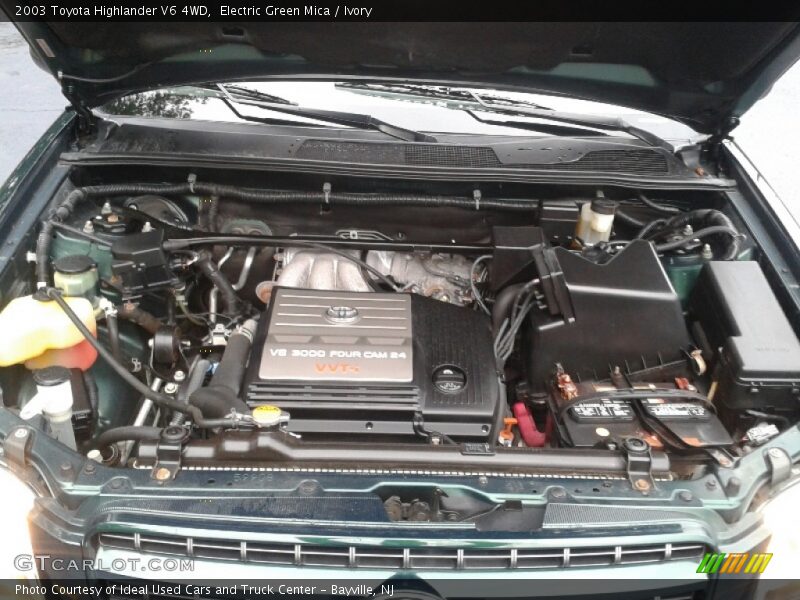 Electric Green Mica / Ivory 2003 Toyota Highlander V6 4WD