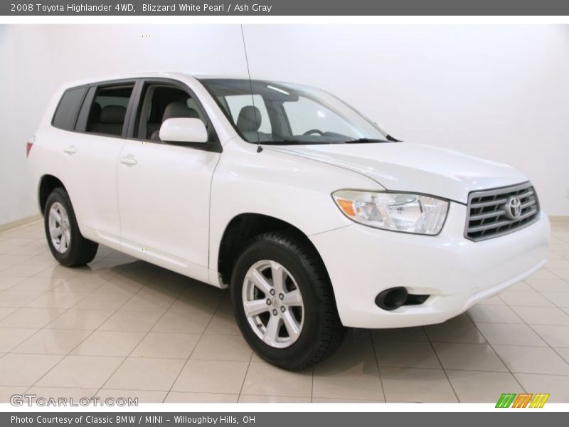 Blizzard White Pearl / Ash Gray 2008 Toyota Highlander 4WD