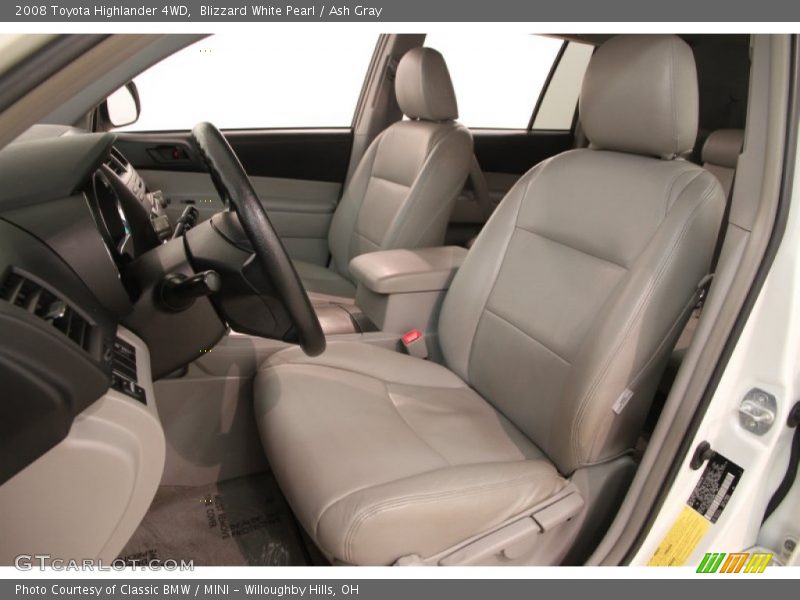 Blizzard White Pearl / Ash Gray 2008 Toyota Highlander 4WD