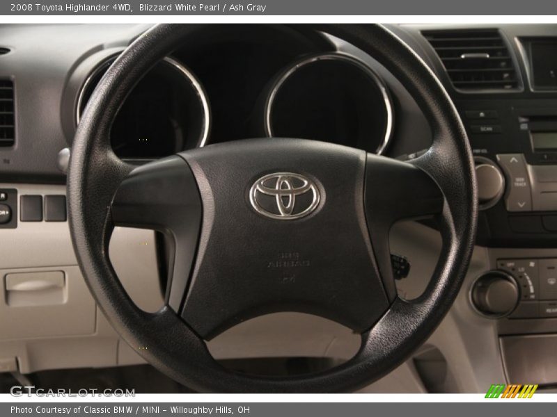 Blizzard White Pearl / Ash Gray 2008 Toyota Highlander 4WD