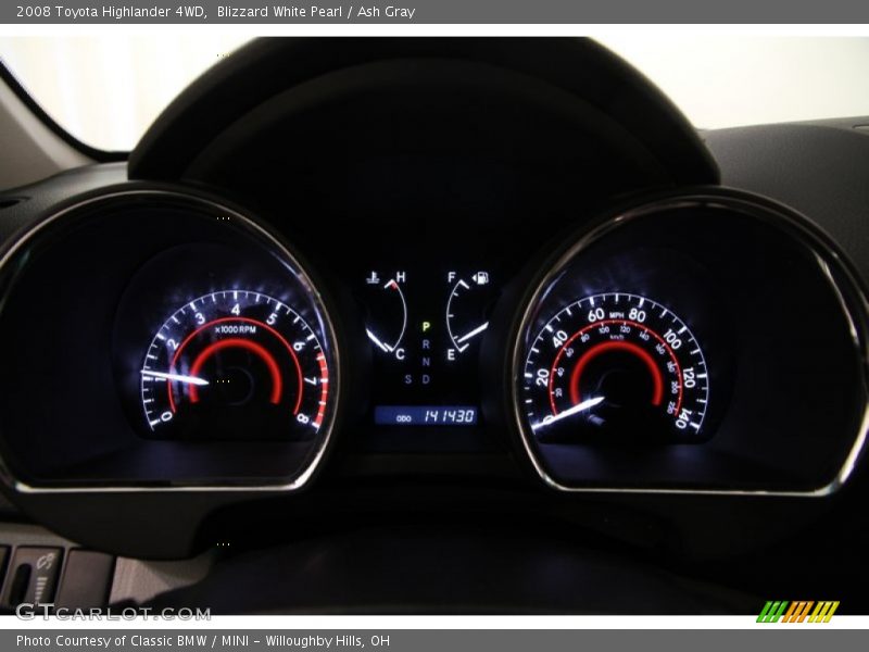 Blizzard White Pearl / Ash Gray 2008 Toyota Highlander 4WD
