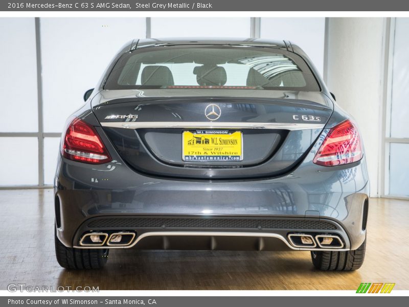 Steel Grey Metallic / Black 2016 Mercedes-Benz C 63 S AMG Sedan