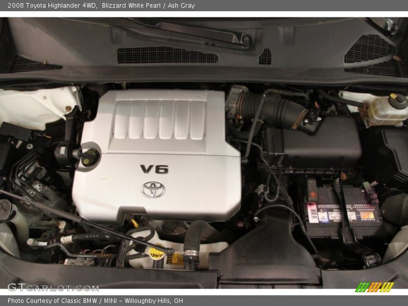 Blizzard White Pearl / Ash Gray 2008 Toyota Highlander 4WD