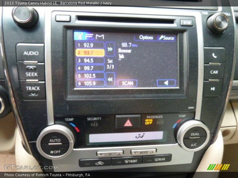 Barcelona Red Metallic / Ivory 2013 Toyota Camry Hybrid LE