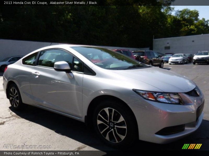 Alabaster Silver Metallic / Black 2013 Honda Civic EX Coupe