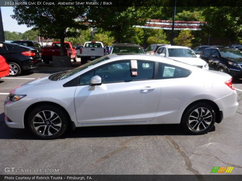 Alabaster Silver Metallic / Black 2013 Honda Civic EX Coupe