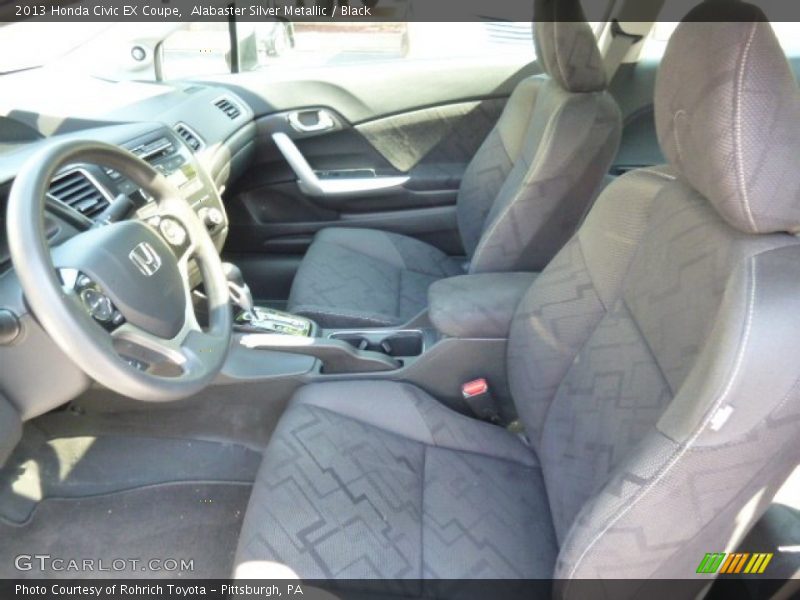 Alabaster Silver Metallic / Black 2013 Honda Civic EX Coupe