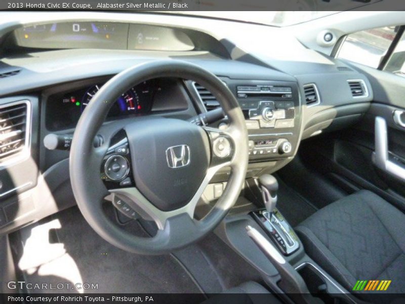 Alabaster Silver Metallic / Black 2013 Honda Civic EX Coupe