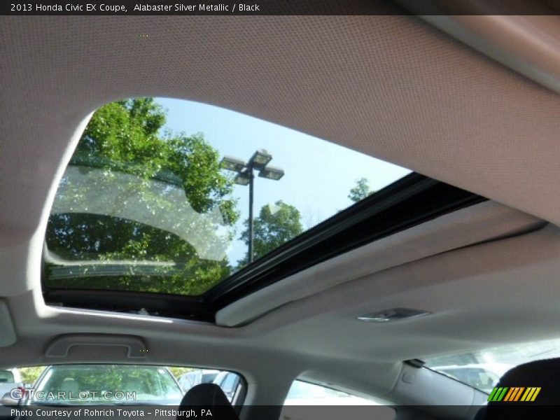 Alabaster Silver Metallic / Black 2013 Honda Civic EX Coupe