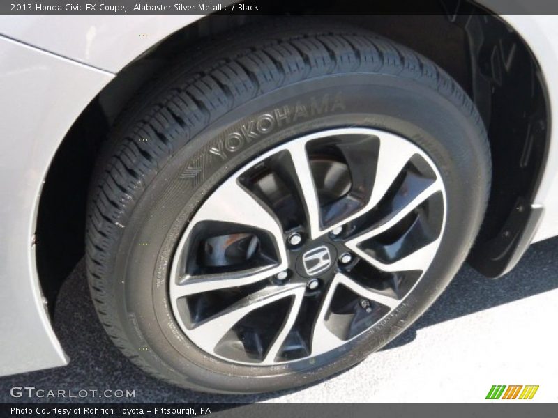 Alabaster Silver Metallic / Black 2013 Honda Civic EX Coupe