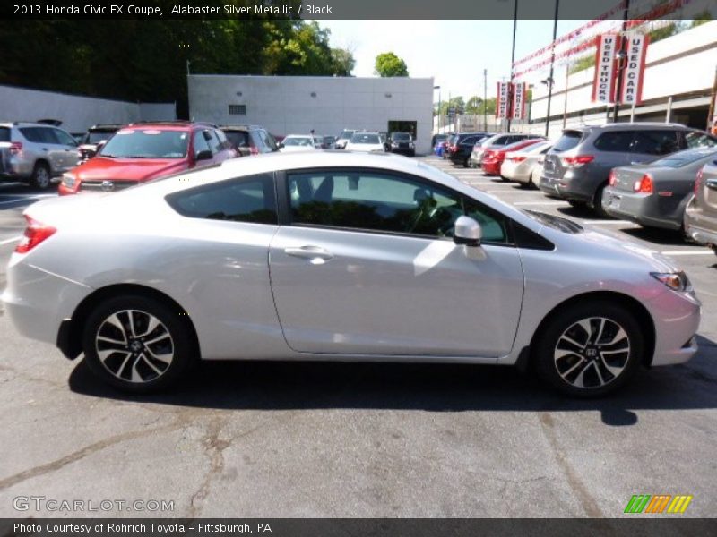 Alabaster Silver Metallic / Black 2013 Honda Civic EX Coupe